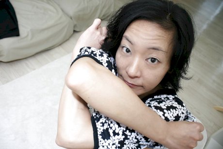 Naughty asian MILF Aya Sakuma undressing and exposing her holes