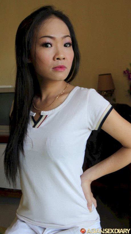 Asian girl with a tramp stamp tattoo fucks a sex tourist POV style