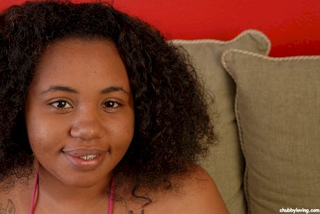 Mature fat ebony Champagne shows how hairy her hot pussy is!