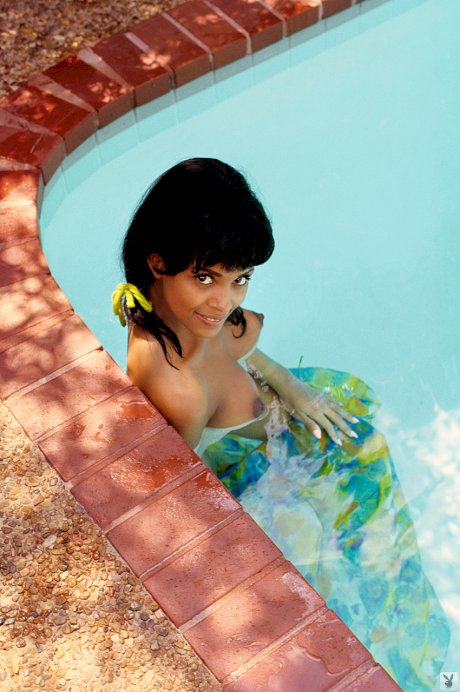 Darling retro centerfold Jean Bell shows off her amazing pointy natural tits