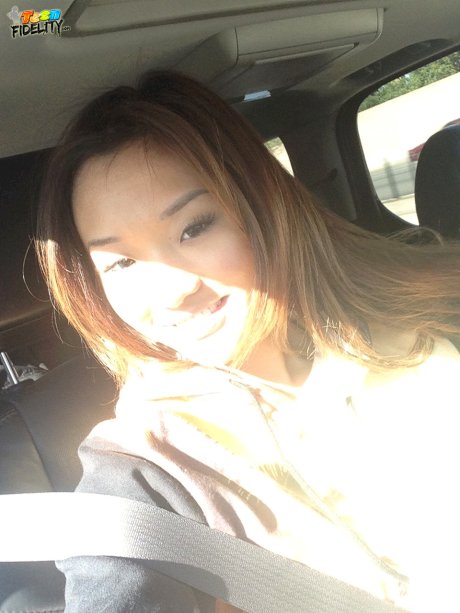 Skinny Asian hottie Alina Li modelling clothed & naked outdoors & in public