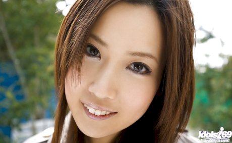 Petite asian cutie with sexy legs Haruka Yagami slipping off her clothes