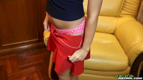 Phenomenal Thai babe Milk stripping and spreading her lovely Asian pussy