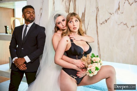 Busty pornstars Lena Paul and Laney Grey get rammed by a black man