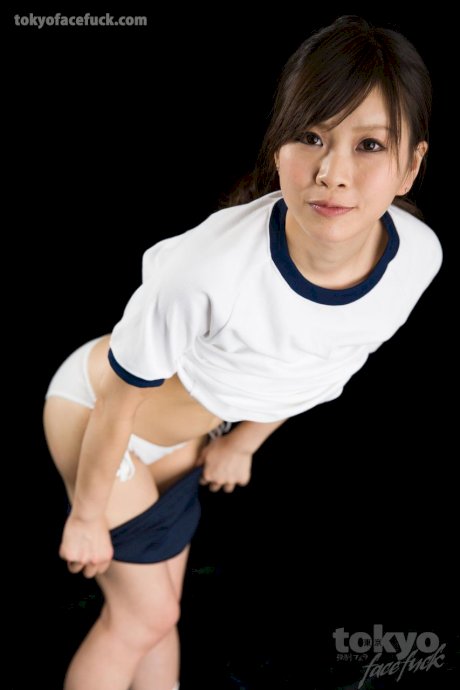 Submissive local babe from Tokyo gets face fucked and cum showered