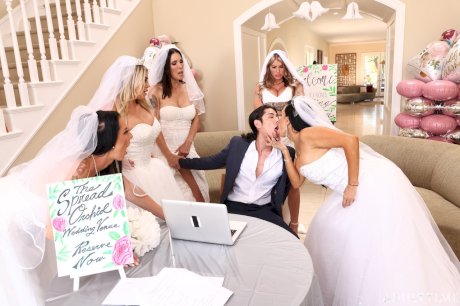 Sexy bride Shay Sights & her co-wives have wild groupsex on their wedding day
