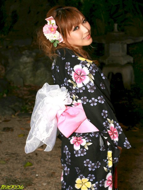 Asian sweetie Eri Hoshikawa doffs her robe and gets toyed and fingered