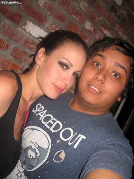 Brunette MILF with fake breasts McKenzie Lee poses with her horny fucker